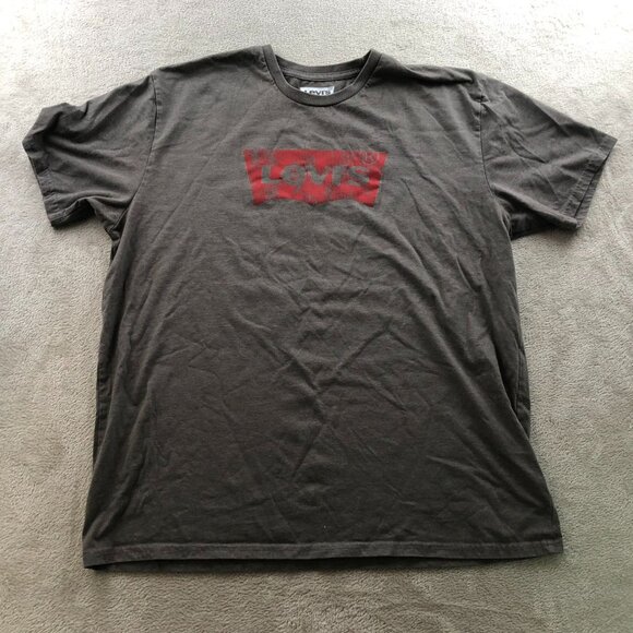 Levis Mens T-Shirt Size XXL Short Sleeve Crew Neck Gray Graphic Tee Casual Top - Picture 6 of 7